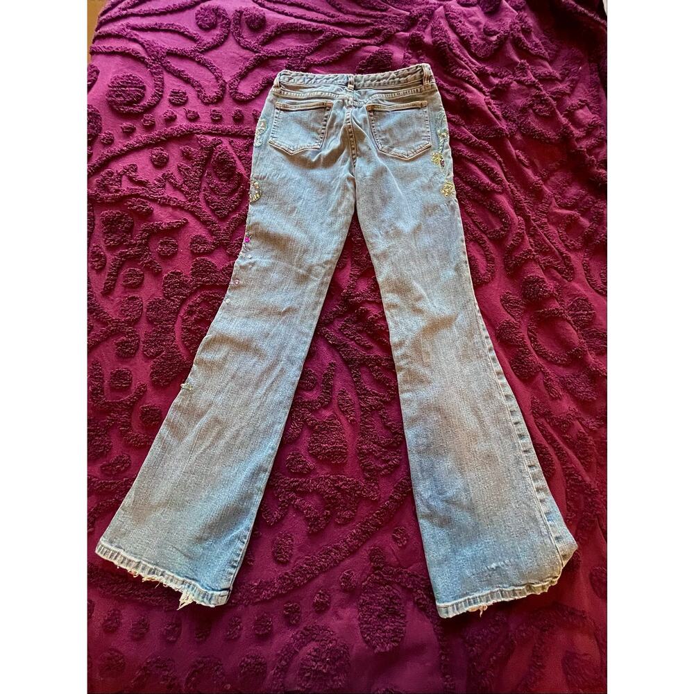 cache embroidered and beaded fairy core y2k flare jeans - Picture 6 of 7